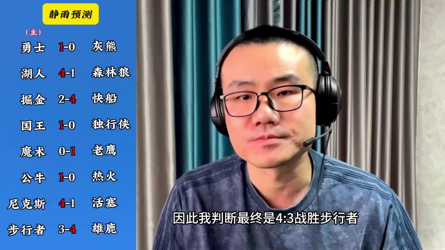 你同意嗎？靜雨對(duì)東西部季后賽球隊(duì)的預(yù)測(cè)：勇贏(yíng)熊 湖船尼鹿晉級(jí)